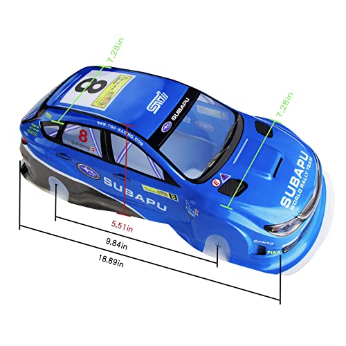 Manrock 1/10 Scale RC Painted Drift Racing Touring Onroad Car Body Shell Sti X Blue