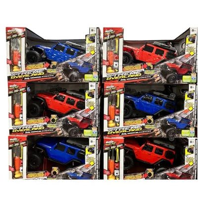 Maisto Tech RC Xtreme Overland Jeep Wrangler Rubicon – 4WD Remote Control Off-Road Truck with Working Lights, Rechargeable Battery & Winch, 1:16 Scale, Ages 8+ - Color May Vary