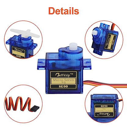 4Pcs SG90 9g Micro Servos for RC Robot Helicopter Airplane Controls Car Boat - style: 4PCS
