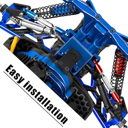 RC Carbon Fibre Front Rear Suspension Arms Rear Hubs Front Steering Block Knuckles & C-Hubs Caster Blocks Upgrades Parts for 1/10 Senton/Granite/Vorteks3S Blx & Mega 550 RC Car.Navy Blue - color: Navy Blue(for 1/10)