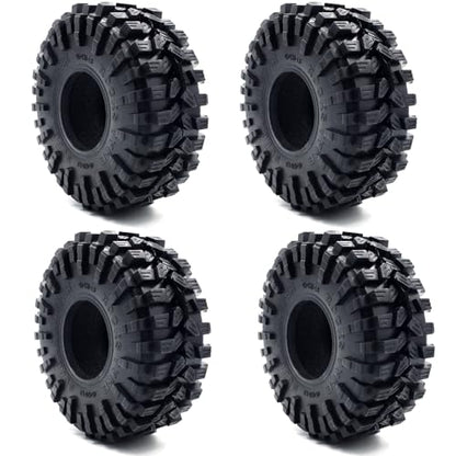 1.9 Crawler Tires RC Tires RC Rubber Tyre Set for 1/10 RC Crawler | RC Crawler Tyre with Foam Insert for SCX10 90046 SCX10 UTB18 TRX4 TRX6 Redcat Gen8 7VS4-10,Soft Rubber,Wear-resistant