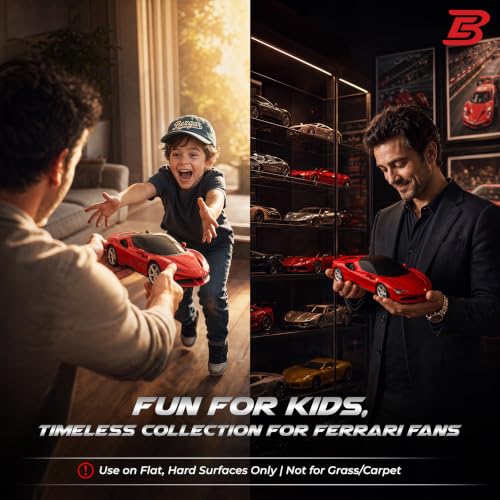 BEZGAR 1:24 Official Licensed Ferrari SF90 Stradale Remote Control Car | Official Ferrari Toy Car replica,2.4G stable signal,rubber racing tires,ideal gift toy for boys ages 4-7, 8-12 and adults - color: Ferrari-1:24 Ferrari Sf90 Stradale