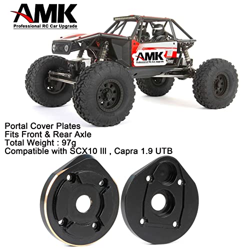 1/10 Capra Brass Counter Weight Axle Housing Black Coating for Axial Capra RC Crawler 1/10 SCX10 III Capra Unlimited Trail Buggy UTB10 RTR 1.9 4WS Upgrade Part (E- 3-in-1 Capra Brass Part) - color: E- 3-in-1 Utb10 Brass