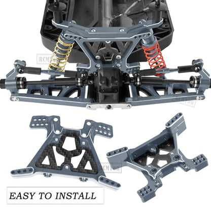 Upgrades Part for 1/10 Slash 4x4/Slash 4x4 VXL,Alloy Suspension Arm,Shock Absorber,Caster Block,Steering Blocks,Stub Axle Carriers,Steering Bellcranks,Shock Tower,Body Mounts,Titanium - color: Titanium for Upgrades