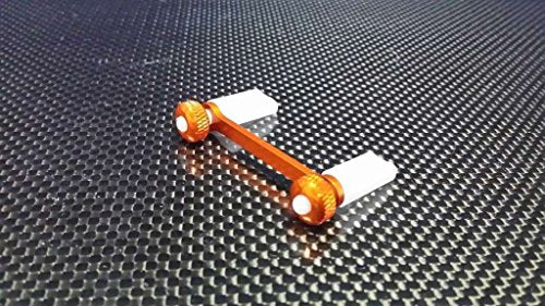 GPM For Traxxas 1/16 Mini E-Revo Upgrade Parts Aluminum Rear Modified Body Post Mount With Delrin Body Posts - 1Set Orange