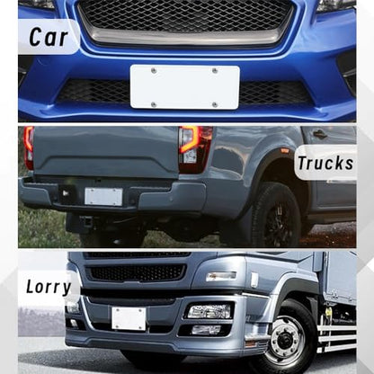 License Plate Screws with Nylon Inserts - Stainless Steel Rust Proof License Plate Screws for Securing License Plates, Frames & Covers 4755299 3907444 A11719 - color: White-K6