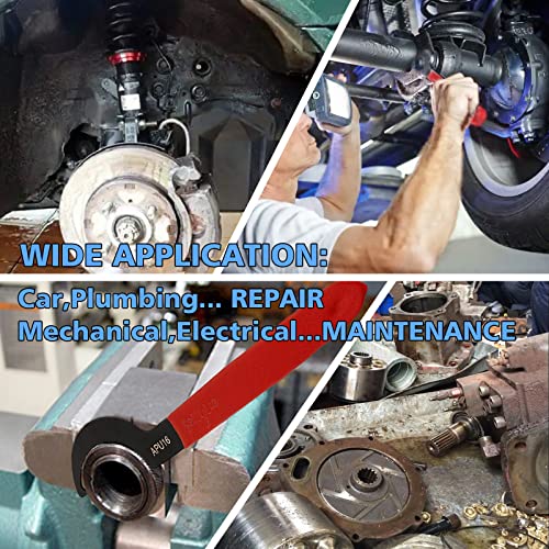 6 Pieces Universal Coilover Adjustment Spanner Wrench Set, Adjustable Coilover Wrench Spanners Hook Wrenches Tools Coilover Wrench Steel Spanner for Shock Adjustments and Suspension System