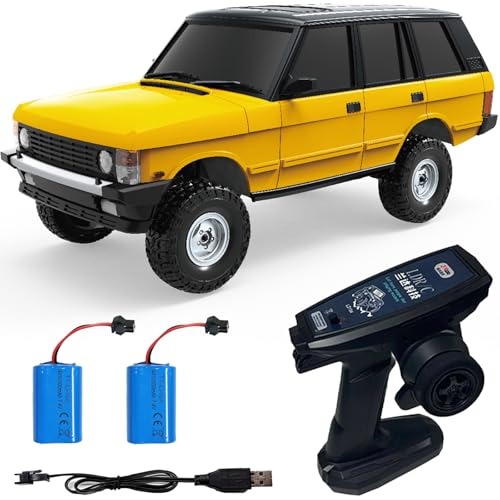 LDRC 1/18 Rc Climbing Car Ld18401 4wd Off-Road Vehicle Professional Adult Model Remote Control Crawler Cars (Yellow)