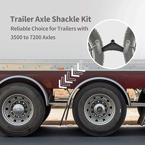 Lonffery Trailer Alex Shackle Kit, 312L Shackle Strap Fit for 3500lb-7200lb Double Eye Spring - size: 312-1PC