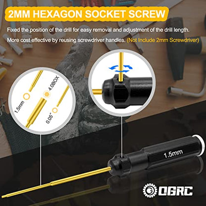 OGRC Screw Set SCX24 Tool Kit 1/24 Repair Tools with 3 PCS Hex Screwdriver | Include: 0.05" Hex Screwdriver , 1.5mm Hex Nut Drivers and 4mm Screwdrivers