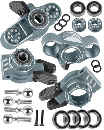 RC Upgrades Part Front Knuckles Steering Blocks&Rear Hub Stub Axle Carriers for 1/8 Kraton (Also for V4&V5)/Notorious/Outcast 6S BLX,Steering Hops Up,Replaces #AR330505#AR330404,Titanium - color: Titanium - (Upgrades)