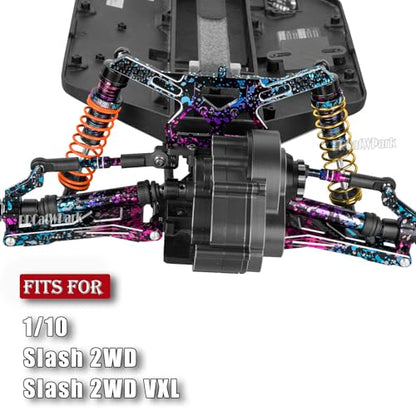 RC Upgrades Part for 1/10 Slash 2WD,Suspension Arm,Shock Absorber,Drive Shaft,Caster Block,Steering Blocks,Stub Axle Carriers,Steering Bellcranks,Links,Shock Tower,Front Bulkhead,Colour - color: Colour - (Upgrades)