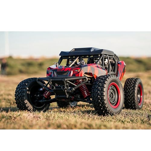 Scy 16106 1/16 Remote Control Off-Road Car AWD Rc Electric Desert Truck Light System Charging Protection Rc390 Motor 30A Esc Hobby Grade Model for Adult Hobby(Red) - color: Red