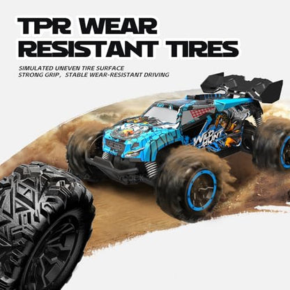 1/20 Scale Fast RC Cars, 20KM/H 4WD Off-Road High Speed Remote Control Trucks for Adults and Kids Boys, All Terrain Truck Toys Gifts Blue - style: S767-blue