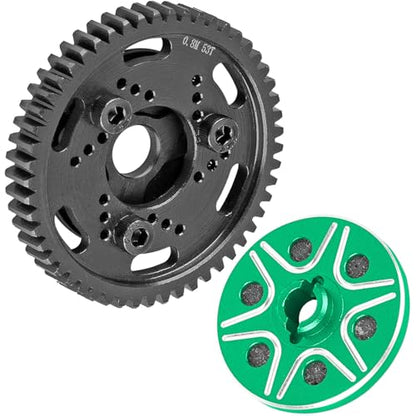 RC 53T Spur Gears 0.8Mod Upgrades Part for 1/10 Slash 2WD (VXL)/Stampede 2WD (VXL)/Rustler 2WD (VXL)/Bandit 2WD (VXL),BRCatWPark Steel Metal Extra-Heavy Slip limiting Clutch,Green - color: Green - (53t)