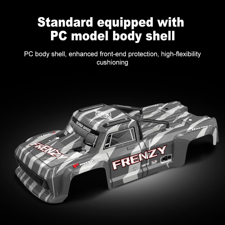 1:12 4WD RC Monster Truck Brushless Motor, 70+km/h High Speed, Double 3S Li-Po Battery with Balance Charger, Waterproof All-Terrain Hobby Grade Remote Control Car for Adults - style: Stealth Black