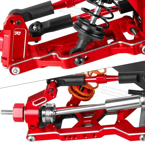 A Arms Upgrades Part for 1/10 Slash 2WD,Slash 2WD VXL,Alloy Aluminum Front Rear RC Suspension Arms,4PCS,Red - size: Red(only arms)