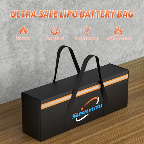 2-Pack Fireproof Ebike Battery Bag,Explosion Proof LiPo Charging & Storage Bag with Reflective Strip, Waterproof Battery Safe Case for Electric Bike/Scooter/Valuables, 19.29x4.33x7.09 - size: 19.3×4.3×7.1 in(2Pcs)