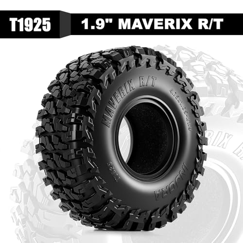 INJORA 1.9" 120 * 42mm MAVERIX R/T Tires for 1/10 RC Crawlers (T1925)