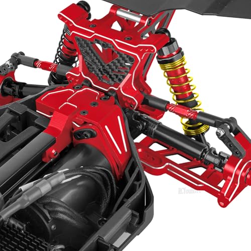 RC Aluminum Turnbuckles Camber Links Upgrades Part for 1/10 Slash/Rustler/Stampede/Hoss,1/8 Jato 4X4 4WD VXL,Turnbuckles Camber Links Hops Up,Red (#9027#9028#9029) - color: Colorful-(for 1/10）