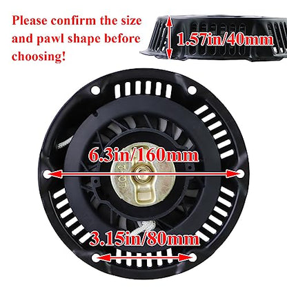 KIKITE 212cc Pull Start Compatible with Predator 212 Pull Start Assembly Harbor Freight 196cc 212cc 6.5hp 7hp 7.5hp Recoil Starter for Engine Performance Parts Water Pump Generator - size: Predator 212cc
