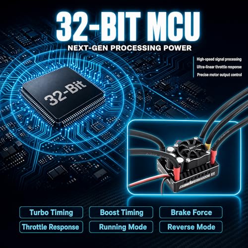 ZTW Beast PRO G2 220A ESC for 1/8 RC Car 1000A Peak 32-Bit Brushless Speed Controller Sensored Sensorless 2-4S 6V/7.4V 8A BEC for Buggy Truggy Off-Road On-Road Racing