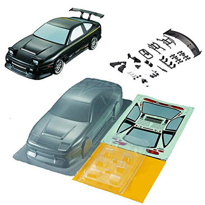 1/10 Scale RC Onroad Racing Drift Touring Car Transparent Clear Lexan Body Shell (NS 180SX) - style: NS 180SX