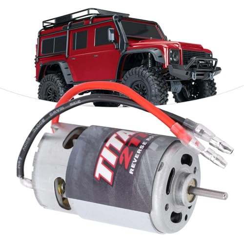 21T 550 RC Motor High Torque Brushed Motor 14.4V for 1/10 RC Car Crawler TRX6 Axial SCX10 Replacement Parts Silver