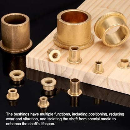 uxcell 3Pcs Flange Sleeve Bearings, 25mm Bore x 32mm OD x 25mm Length, Self-Lubricating Sintered Bronze Bushings - size: 25mm Bore x 32mm OD x 25mm Length