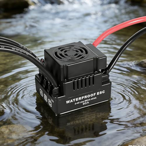 Readytosky RC 80A Brushless ESC 2-4S Waterproof Electric Speed Controller | For 1/8 RC Car Truck