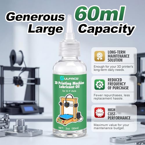 60ml 3D Printer Lubricating Oil Compatible with Bambu lab | Bearing Lubricant for X-Y Axis, 3D Printer Lube Compatible with Bambu lab X1C/A1/A1 mini/P1S/P1P Accessories