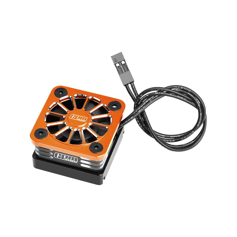 GPM 6061-T6 Alloy Esc High Speed Cooling Fan 28000 RPM (Bl-2S: 3383 and Velineon Vxl-3S: 3355R) for Mini Xrt Vxl 3S-108076-1 (Orange) - color: Orange
