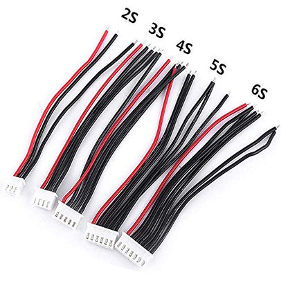 10pcs 5.9inch JST-XH Connector Plug 2S-6S 2S 3S 4S 5S 6S Lipo Balance Charger Silicone Wire Balance Lead Extension Cable for RC Battery (2pcs Each)