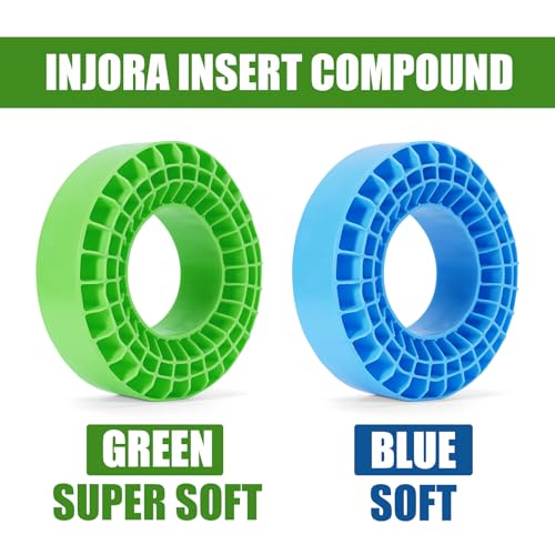 INJORA Silicone Rubber Inserts for 108-110mm(4.35" OD) 1.9 Tires, GN, 1907 - color: Green