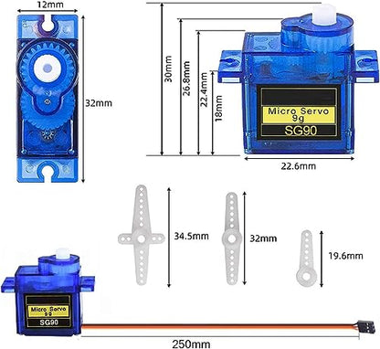 10PCS SG90 9G Mini Micro Servo Motor for Arduino RC Robot Airplane | 10PCS SG90 9G mini micro servos, stable precise control, compatible with Arduino, RC robot, helicopter, airplane. - style: 10PCS SG90