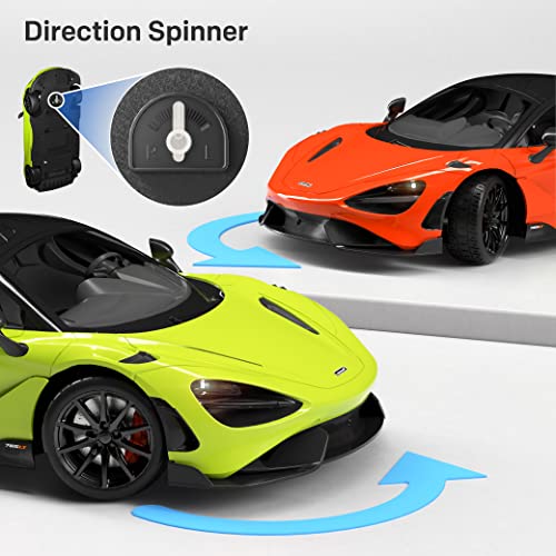 MIEBELY Remote Control Car, McLaren Rc Cars Officially Licensed 1/12 Scale 7.4V 900mAh Toy Car with 12km/h Fast Model Car Headlight for Adults Kids Boys Age 6-12 Year Birthday Ideas Gift Green | Official license;900mAh lithium;2.4G 200ft control;steering