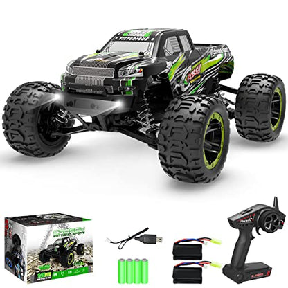 RACENT RC Truck 1:16 4x4 All Terrain RC Car 40KPH High Speed Remote Control Cars for Adults, Off-Road Monster Truck with 2.4Ghz Radio Control, 2 Batteries - color: Green