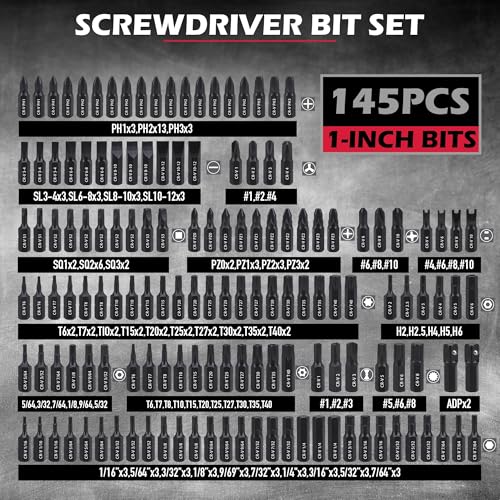 232-Piece Ultimate Screwdriver Bit Set, Cr-V Impact Driver Bit Set Includes Security Bits,Nut Driver, Ratchet Wrench and Bits Holder - style: 232 PCS Impact Ready Set