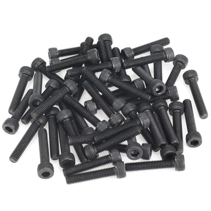 55 Pieces M5 x 25mm Socket Head Cap Screws, Thread Pitch 0.8mm, Sutemribor M5 Black Screws, 12.9 Grade Alloy Steel, Black Oxide Finish, Fully Threaded - size: M5 x 25mm, style: Socket Head