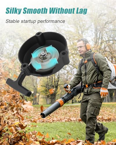 4244 190 0305 Recoil Starter Pull Start Fit for Stihl BR350 BR430 2-Stroke | Fit for Stihl BR450, Replace 42441900305, Black