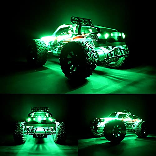 Waterproof LED Light Strips for RC Cars Trucks Airplanes Boats Drones Fixed Wing AR Wing Model Underglow Light (Green) - color: Green