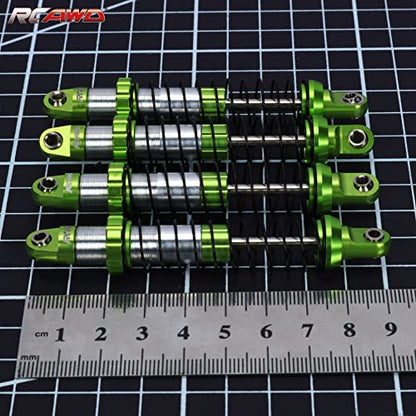 RCAWD for UTB18 Capra Shocks Double Long Stroke Upgrades, Front & Rear Shock Absorbers Parts #AXI213004#AXI213000, for Axial 1/18#AXI01002 Green - color: Green