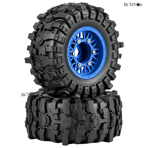 Rc Wheels and Tires Set for 1/10 Slash 2WD 4×4 4WD,Senton,Axia1,Redca t,Rc4w d,Detachable Replacement Running on Off-Road Tire,on-Road Tire w/12mm/14mm/17mm Hex,Soft Tires Plastic Rim,Navy Blue - color: Navy Blue (1/10)