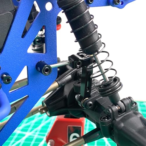 Aluminum RC Front Rear Anti-roll Bar Set Compatible with LOSI 1/18 Mini LMT 4X4 Brushed Monster Truck RTR, RC Alloy Metal Anti-Roll Bar for Improved Stability #LOS01026, Black
