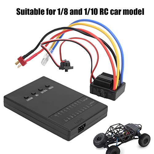 Brushed ESC, Convenient 1/10 ESC Program Card Easy to Installation Waterproof for Car Model(Default)