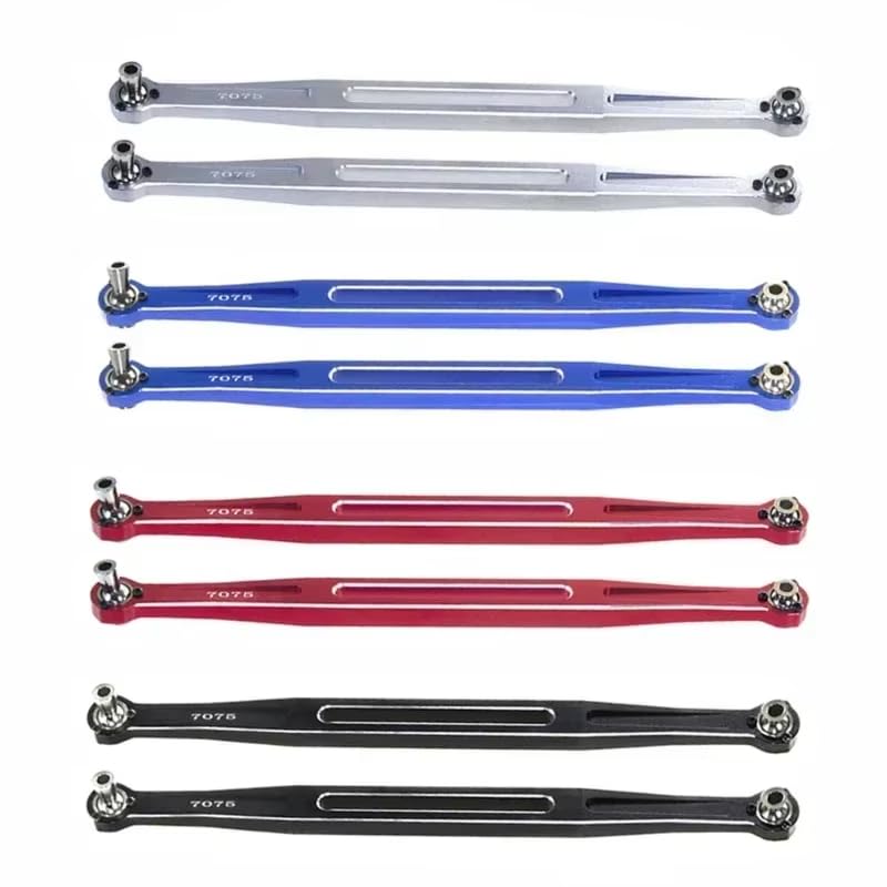 Front Steering Tie Rod Links 7075-T6 for 1/5 Traxxas X-MAXX WideMaxx 8S & 1/6 XRT 8S Monster Truck Upgrades Parts, Replacement for #7897, 2pcs Set (Black) - color: Black