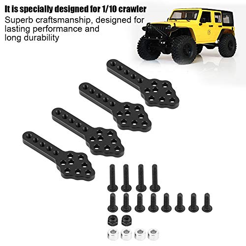 Rear Shock Mount, 51mm Adjustable 2 Colors RC Car Shock Mounts, for RC Car Replacement for 1/10 RC Crawler Repair(Black)