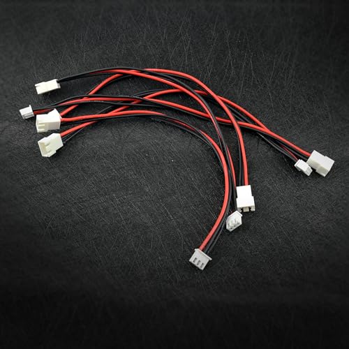 JST-XH 2S Balance Plug Extension Lead Wire 5PCS 22AWG 20CM Battery Balance Plug Cable for LiPo Battery Balance Charging Silicone Wire