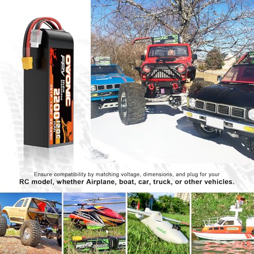 OVONIC 4s Lipo Battery 120C 2200mAh 14.8V Lipo Battery with XT60 Connector forRC FPV Racing Drone Quadcopter(with Lipo Voltage Checker)
