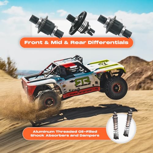 BEEZRC FMS 1/7 Brushless Ford Bronco RTR EB,RC Short Course Truck Fast rc up to 80km/h,High Speed RC Off-Road,4x4 RC Truck Hobby RC Waterproof, Remote Control Car for Adults RS, Racing Livery 2025 - color: Livery 2025